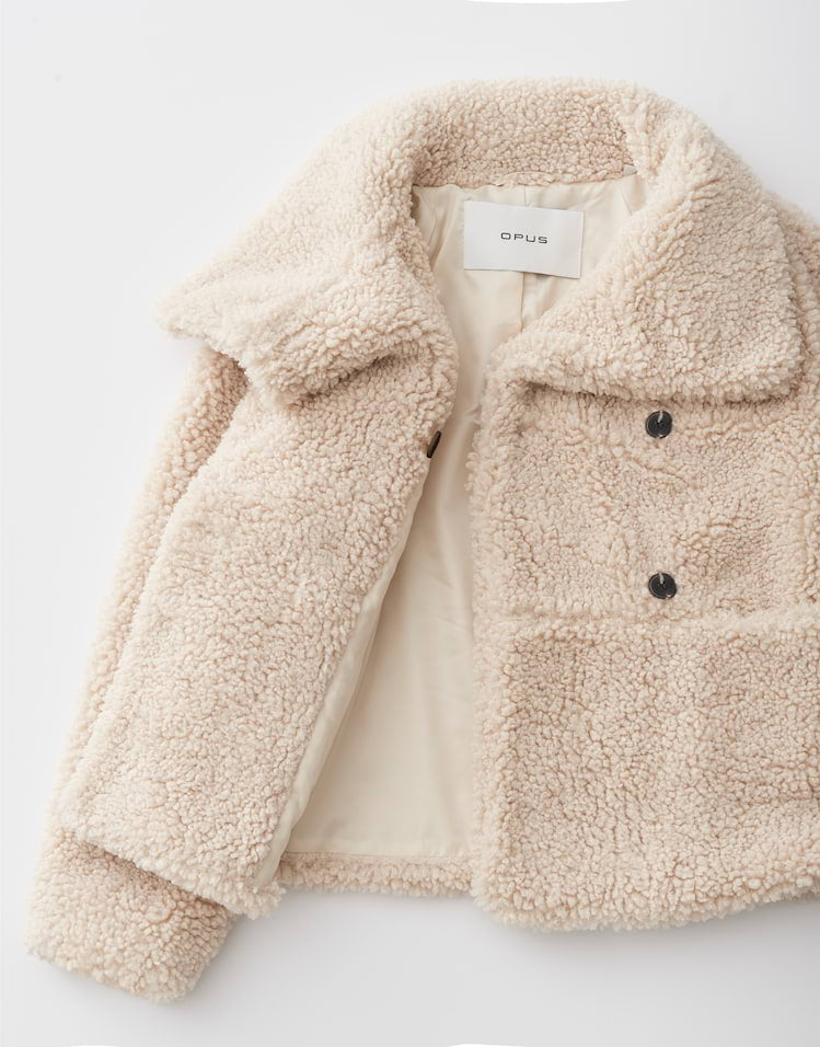 OPUS Cabbanjacke aus Teddyplüsch