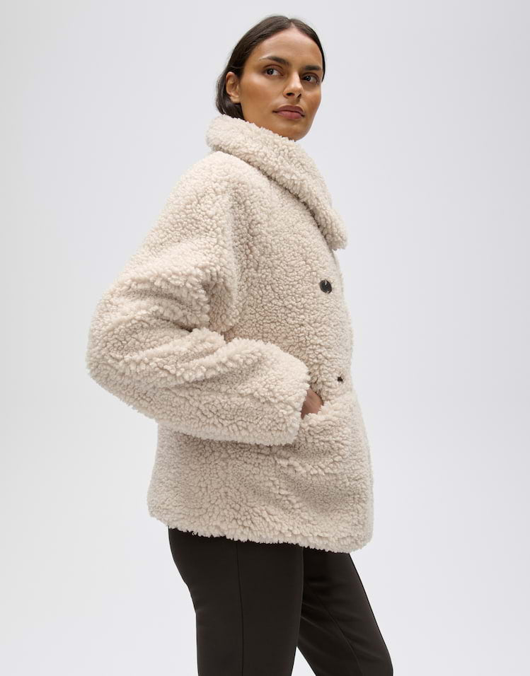 OPUS Cabbanjacke aus Teddyplüsch