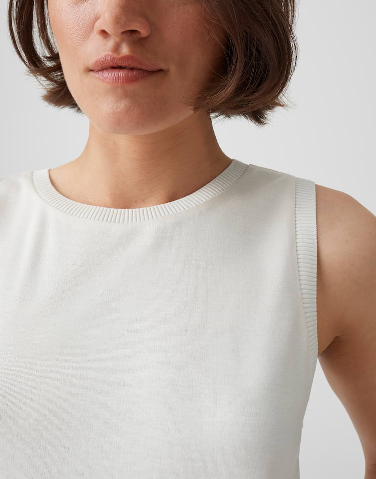 OPUS Jerseytop Inise mit Rippbündchen