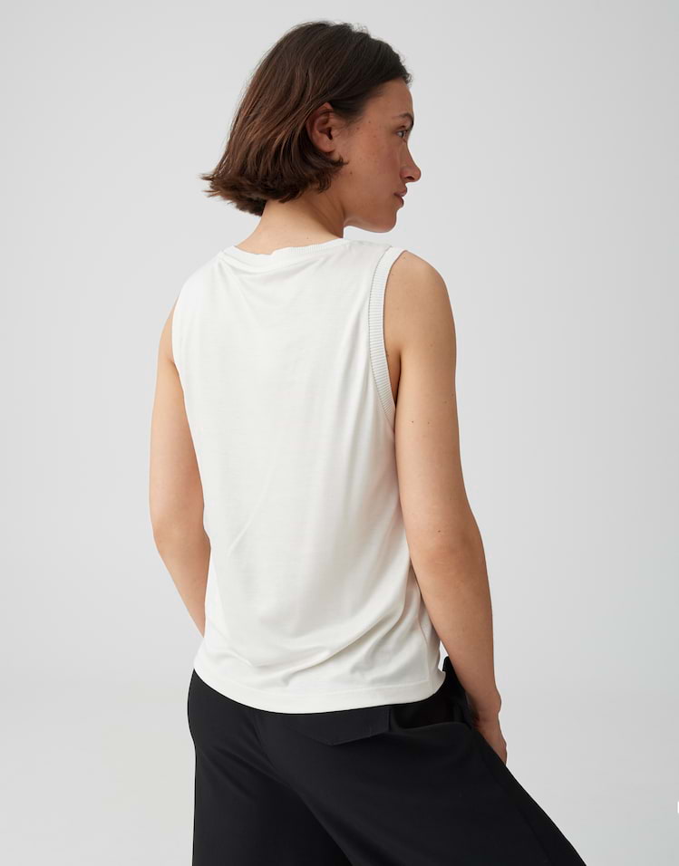 OPUS Jerseytop Inise mit Rippbündchen