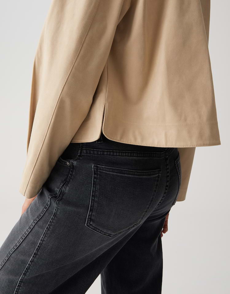 OPUS Kurzblazer Jelis aus Veloursimitat