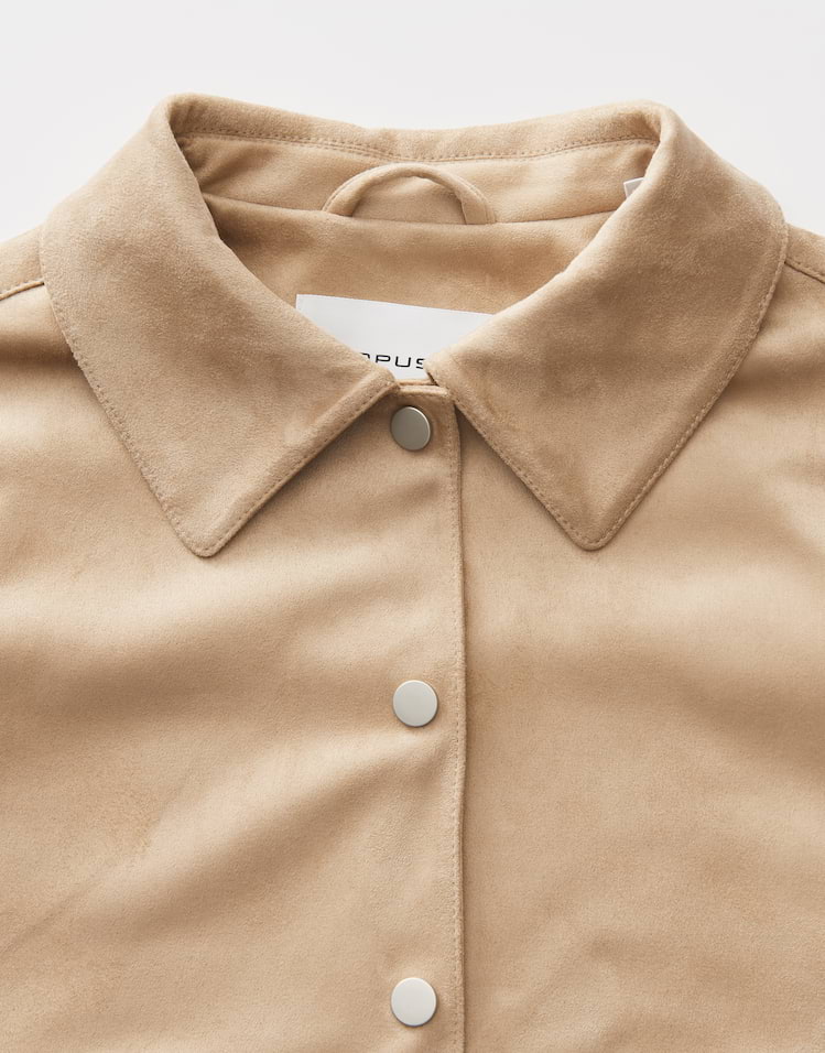 OPUS Kurzblazer Jelis aus Veloursimitat