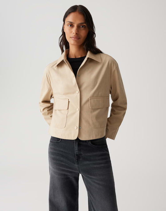 OPUS Kurzblazer Jelis aus Veloursimitat