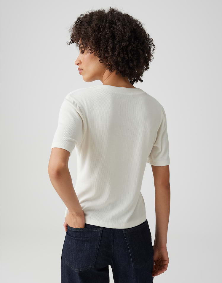 OPUS feines Rippshirt Sanez