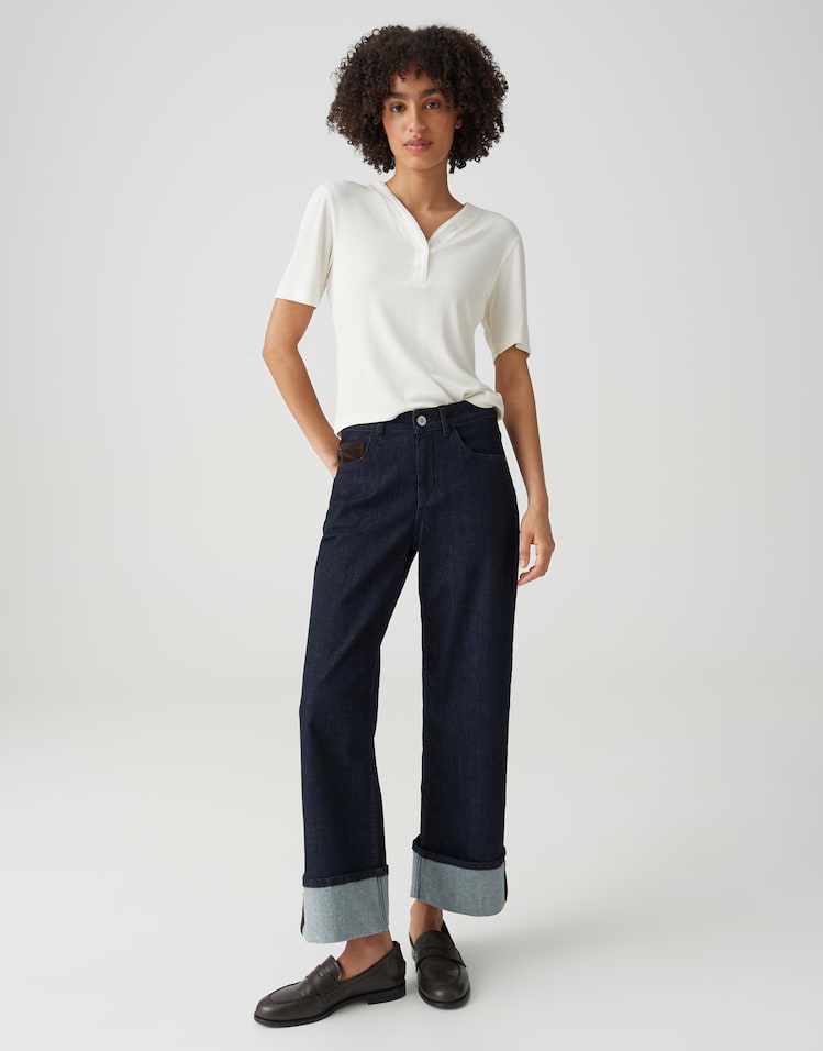 OPUS feines Rippshirt Sanez