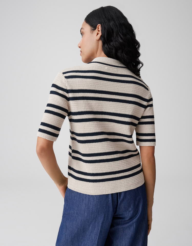OPUS gestreifter Strickcardigan Dertiny