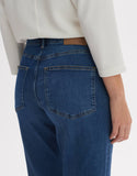 OPUS Wide cropped Jeans Momito fresh mit Fransen