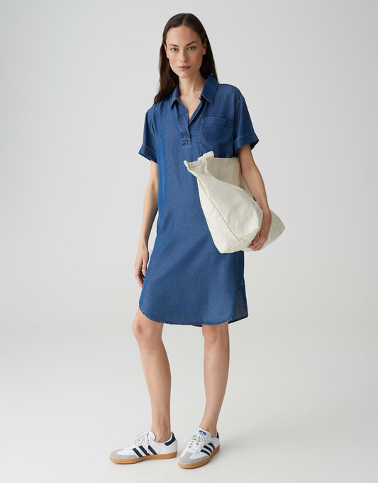 OPUS Hemdblusenkleid Wasya aus weichem Tencel