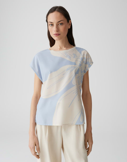 OPUS Shirt Samelie mit floralem Artwork