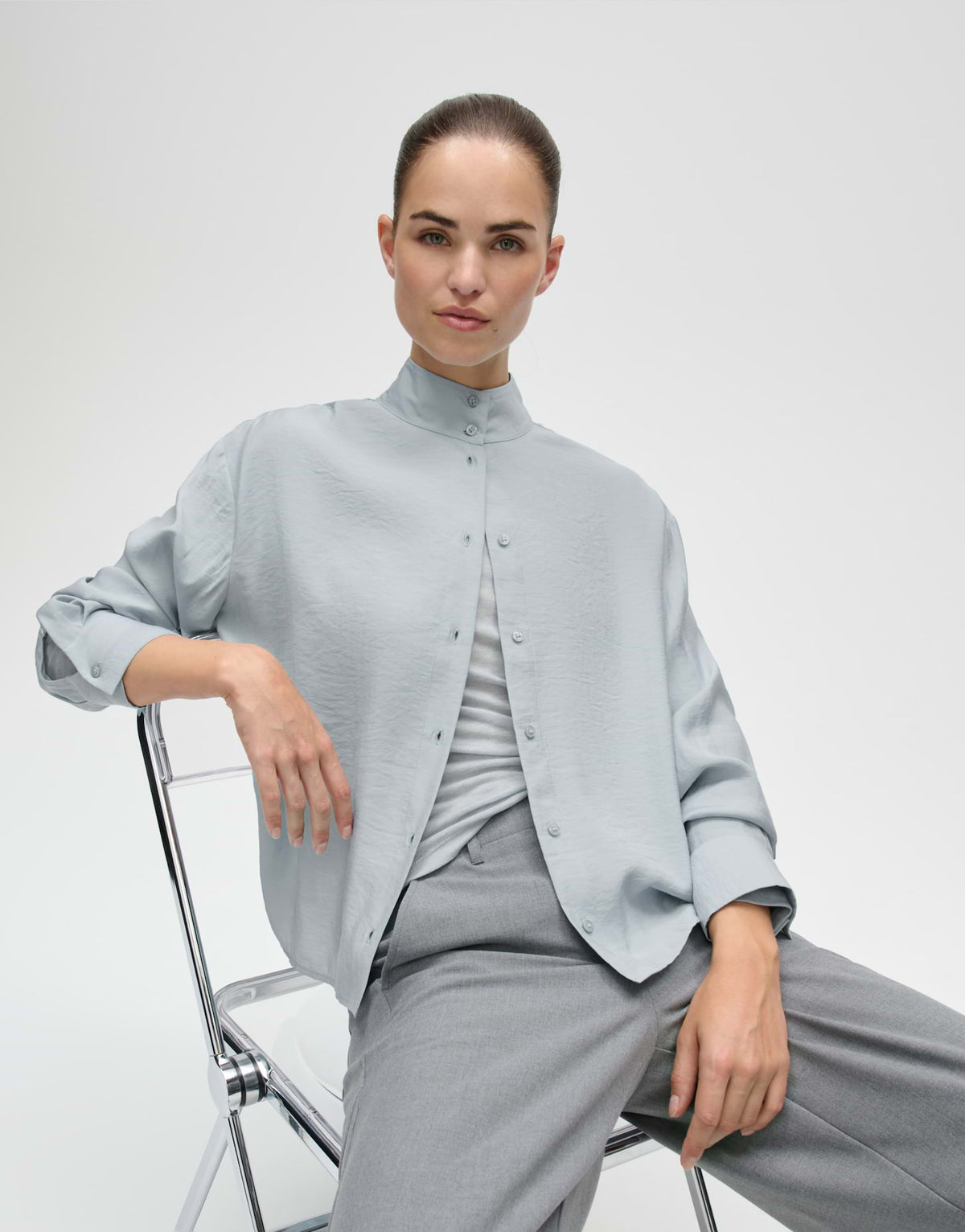 OPUS Stehkragenbluse Fasofta