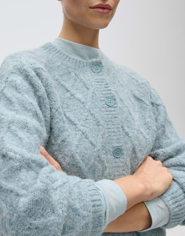 OPUS Zopfstrickjacke Dable