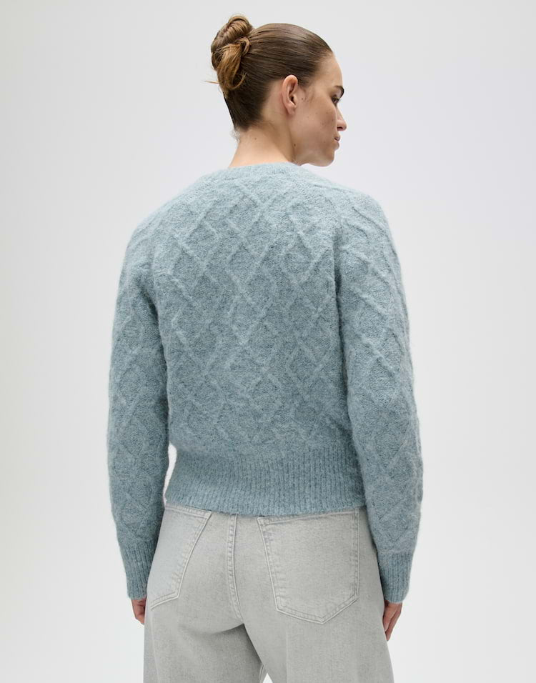 OPUS Zopfstrickjacke Dable