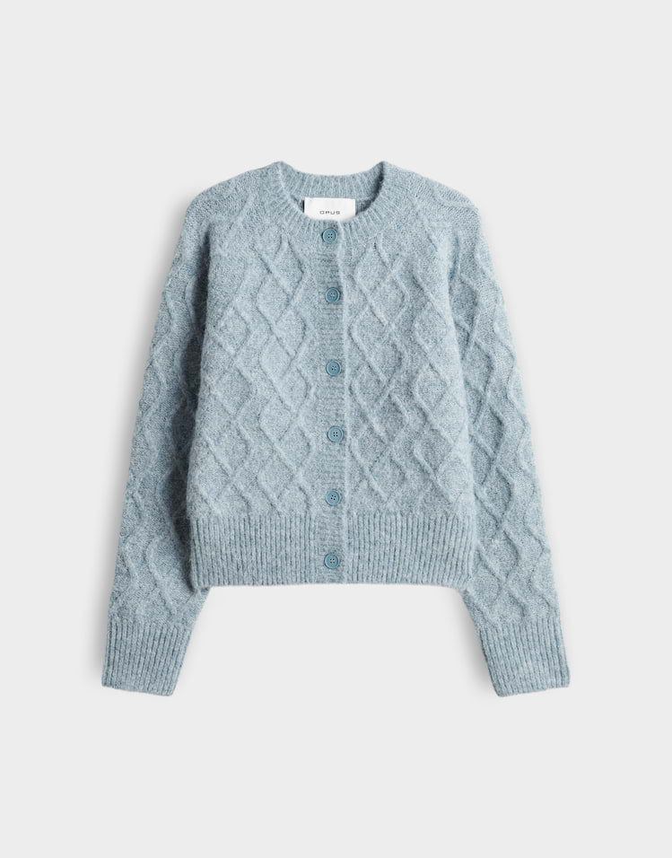OPUS Zopfstrickjacke Dable