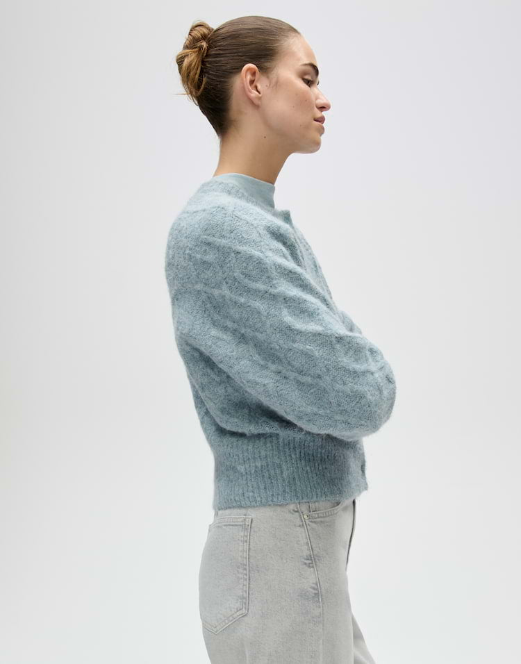 OPUS Zopfstrickjacke Dable