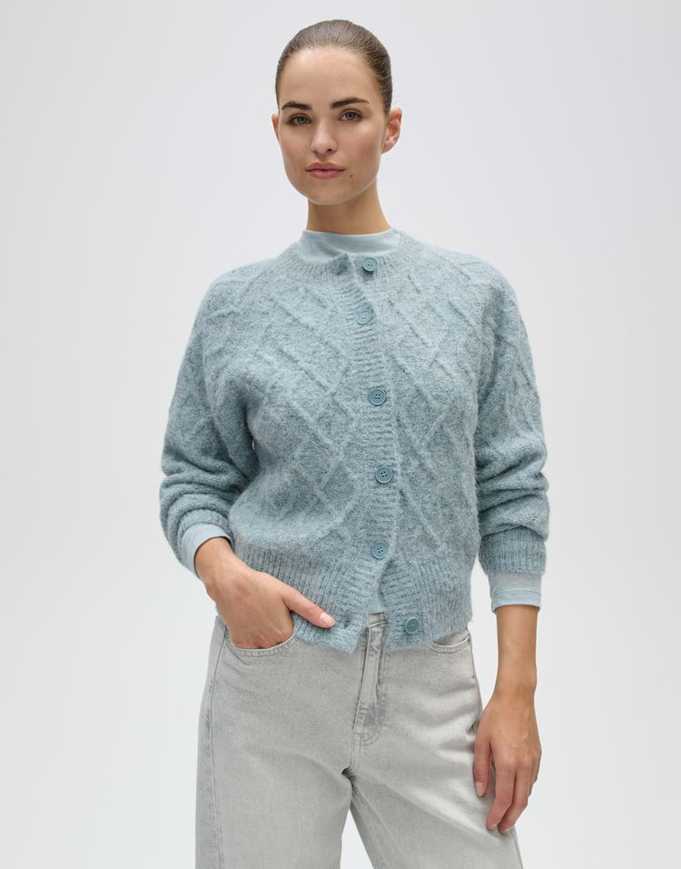 OPUS Zopfstrickjacke Dable