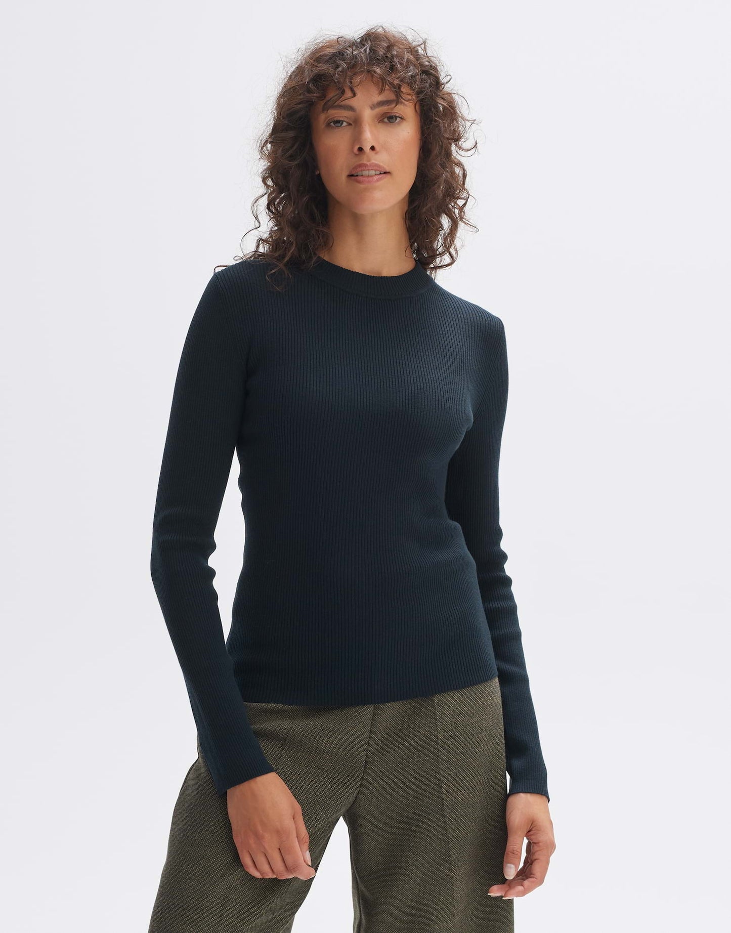 OPUS Feiner Ripppullover Peffo aus Lyocell Mix