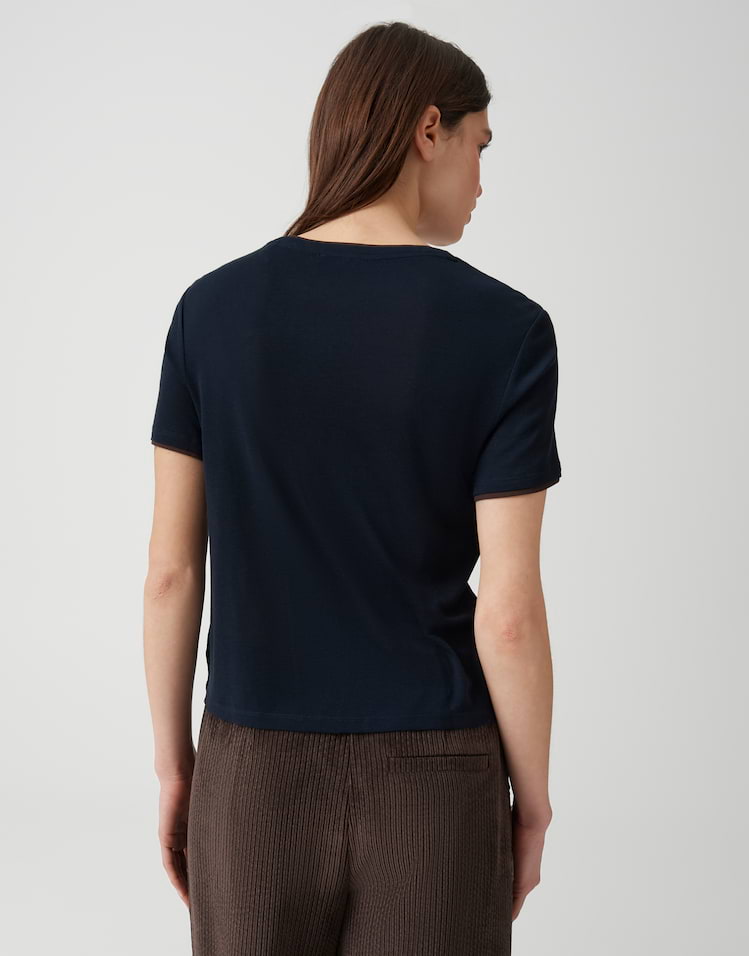 OPUS Shirt Soppel mit Kontrast-Paspeln