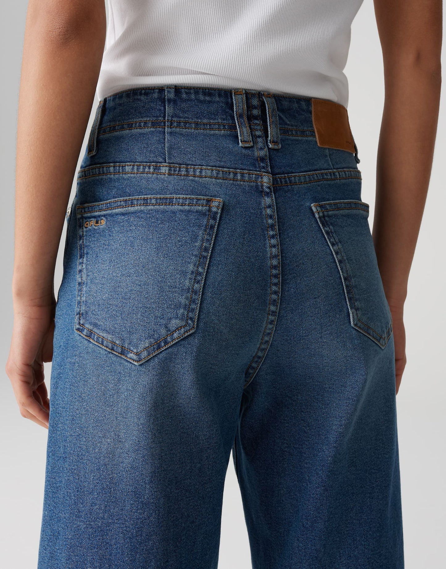 OPUS verkürzte Wide Leg Jeans Lanah