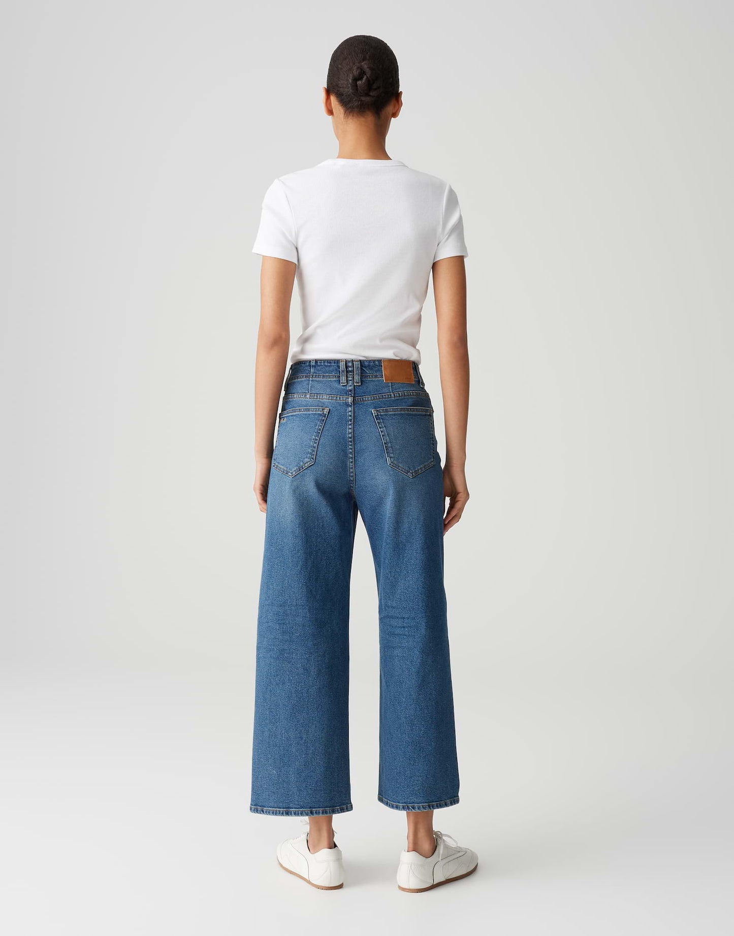 OPUS verkürzte Wide Leg Jeans Lanah