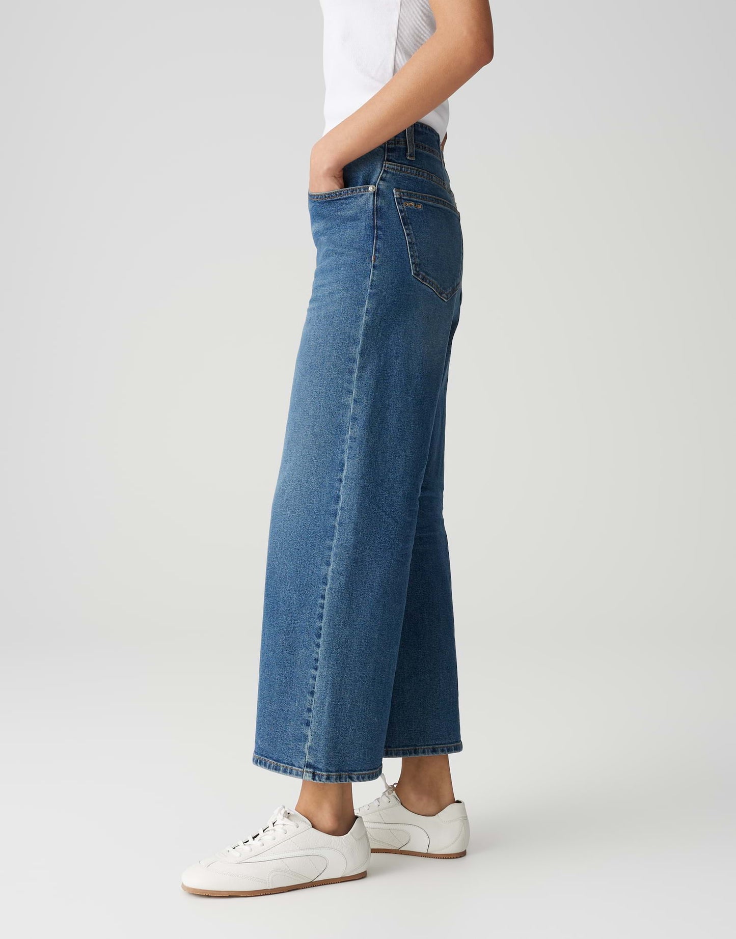 OPUS verkürzte Wide Leg Jeans Lanah