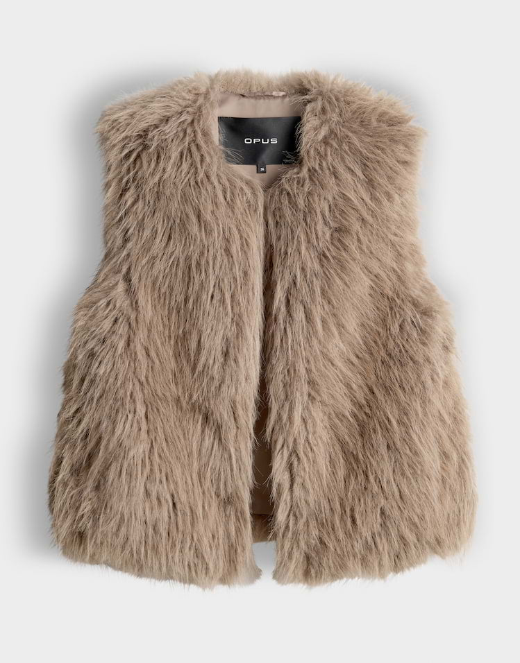 OPUS Weste Wondra aus Webpelz