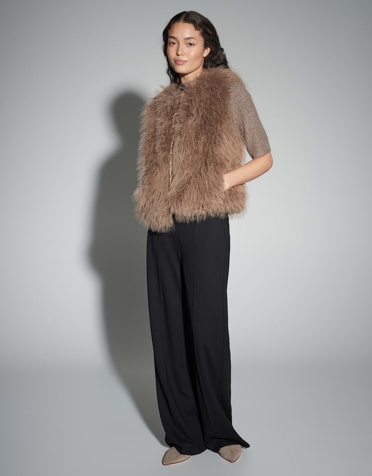 OPUS Weste Wondra aus Webpelz