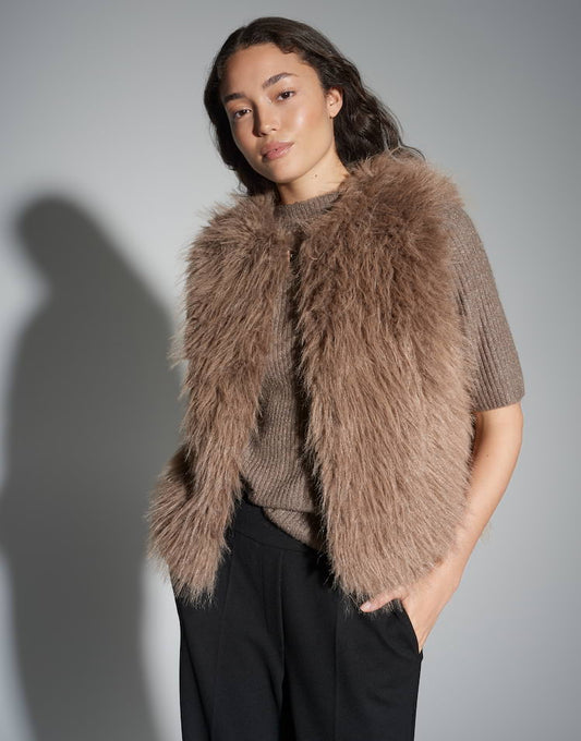 OPUS Weste Wondra aus Webpelz