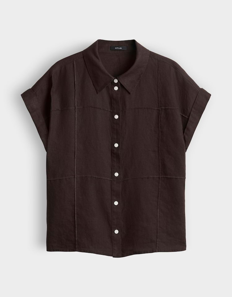 OPUS Leinenbluse Felila mit Struktur