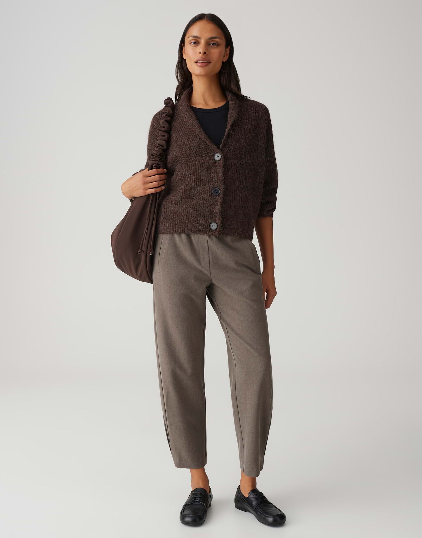 OPUS Strickjacke Dusena mit Schalkragen