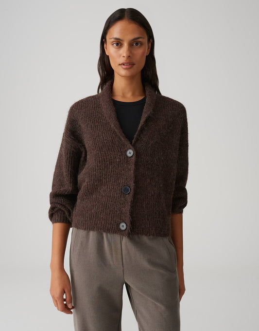 OPUS Strickjacke Dusena mit Schalkragen
