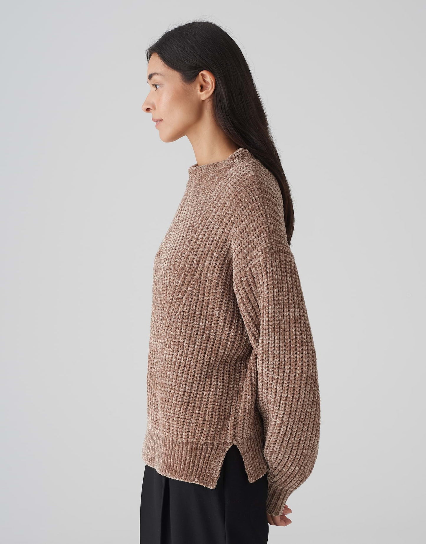 OPUS Pullover Paneta aus weichem Chenille