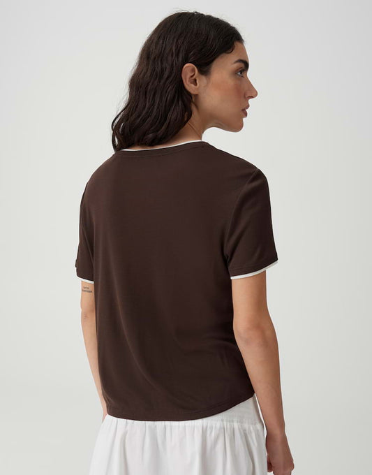 OPUS Shirt Soppel mit Kontrast-Paspel
