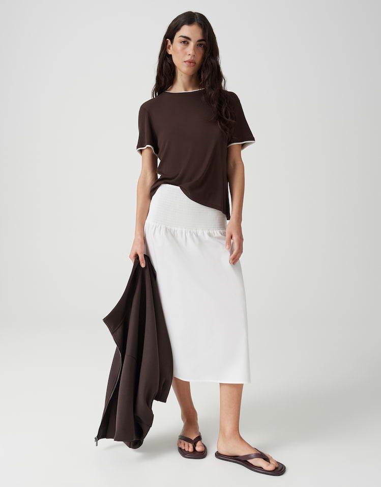 OPUS Shirt Soppel mit Kontrast-Paspel