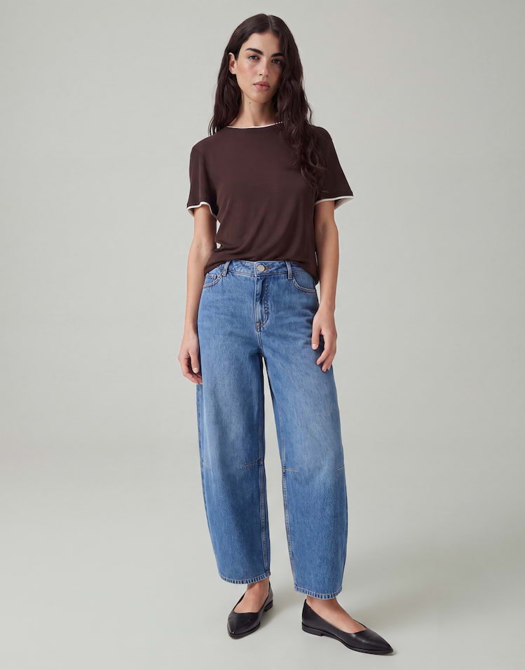 OPUS Shirt Soppel mit Kontrast-Paspel