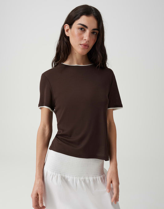 OPUS Shirt Soppel mit Kontrast-Paspel