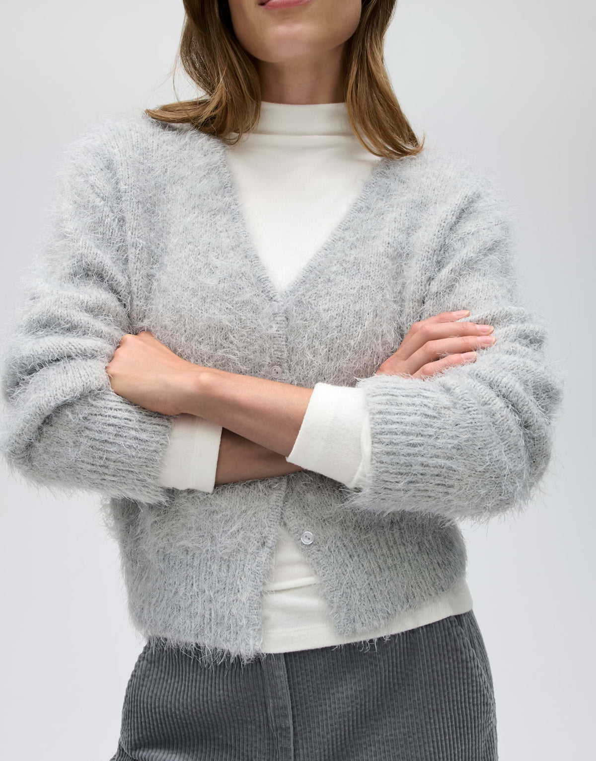 OPUS flauschige Strickjacke Diske