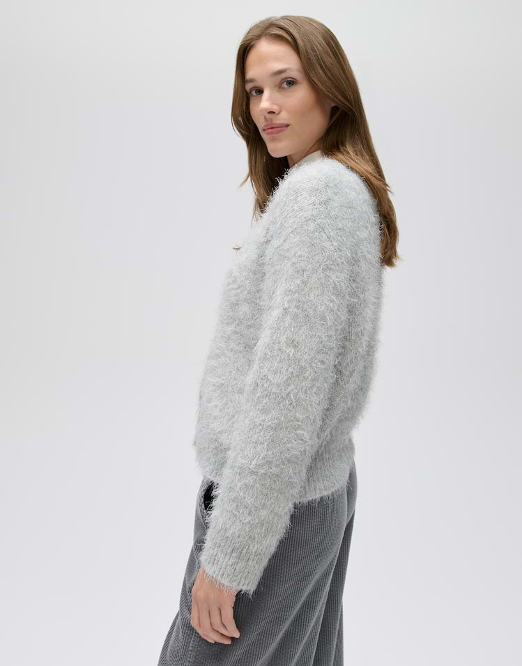 OPUS flauschige Strickjacke Diske