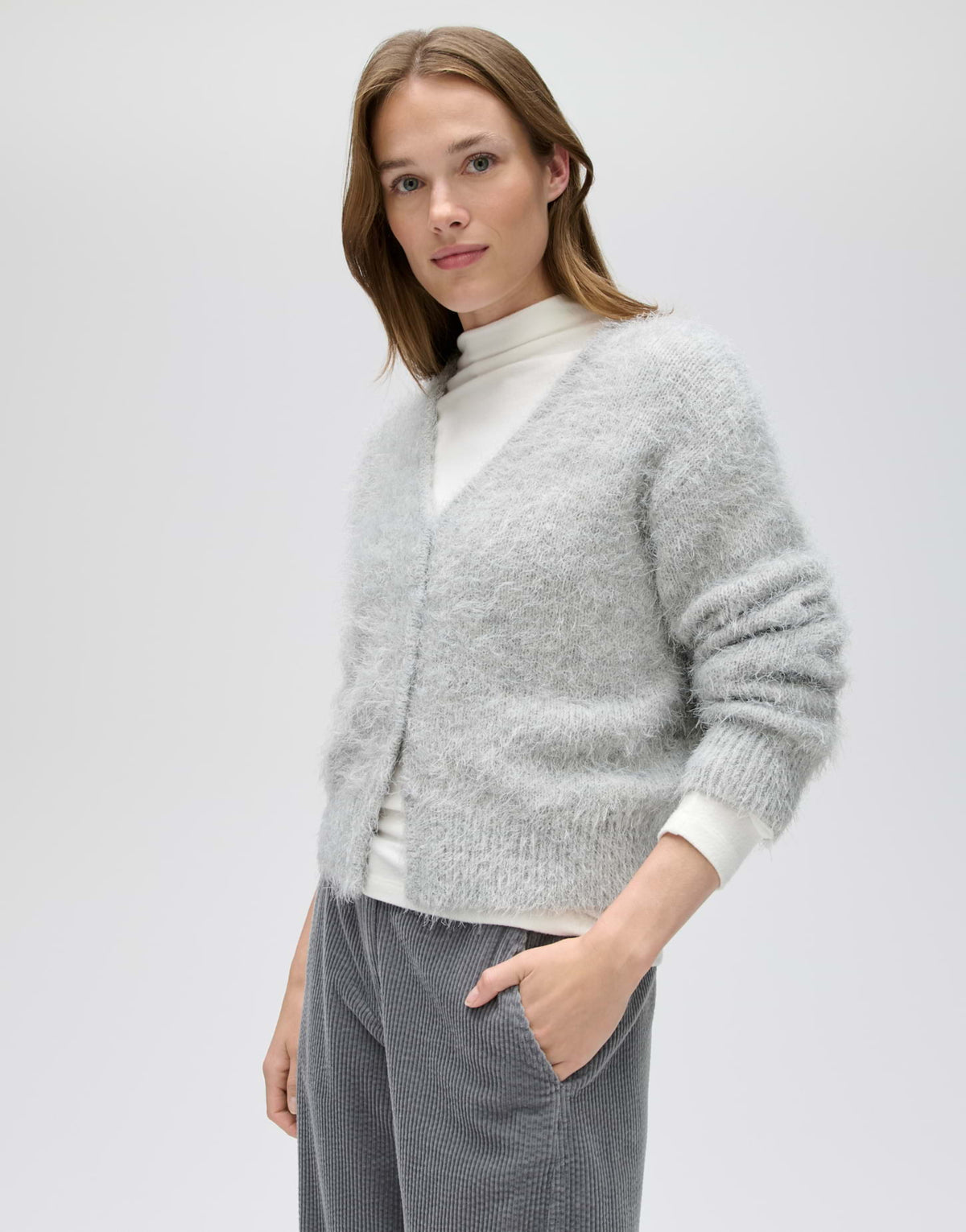 OPUS flauschige Strickjacke Diske