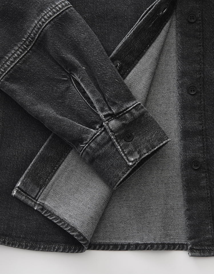 OPUS Bluse Femori in Denim-Optik