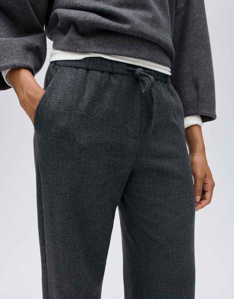 OPUS Wide Leg Pants Melane mod pinstripe