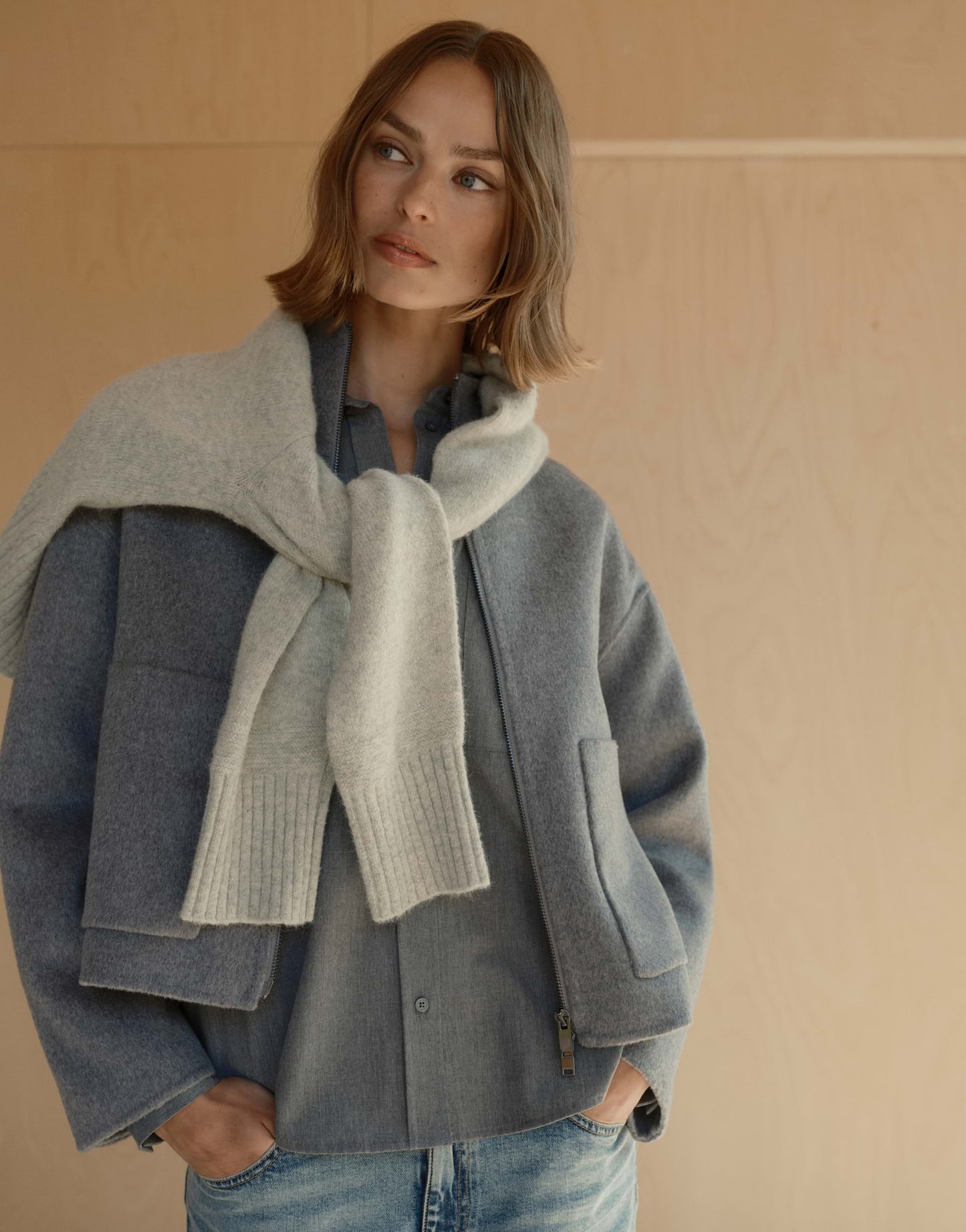 OPUS Double Wollmix Jacke Helisa