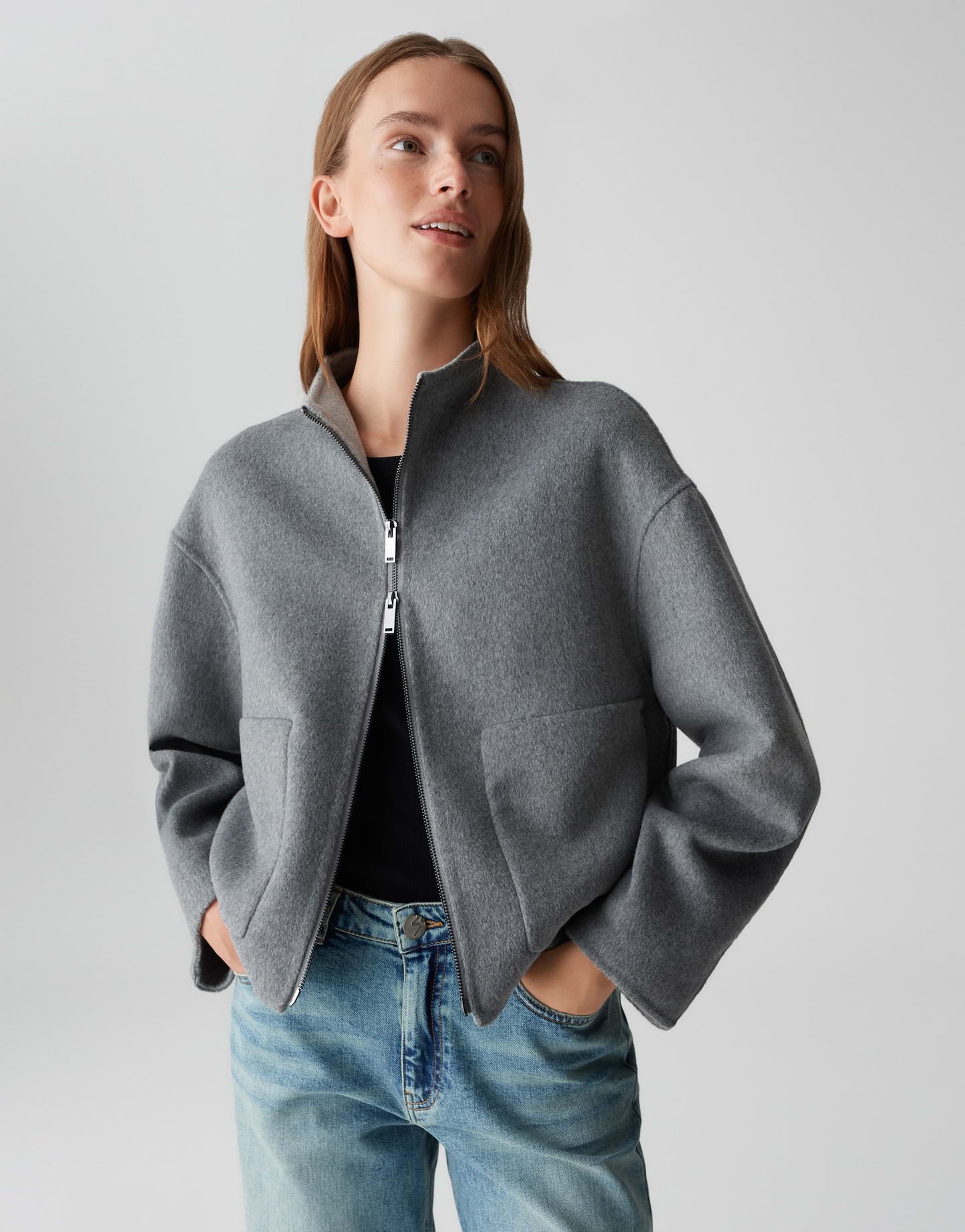 OPUS Double Wollmix Jacke Helisa