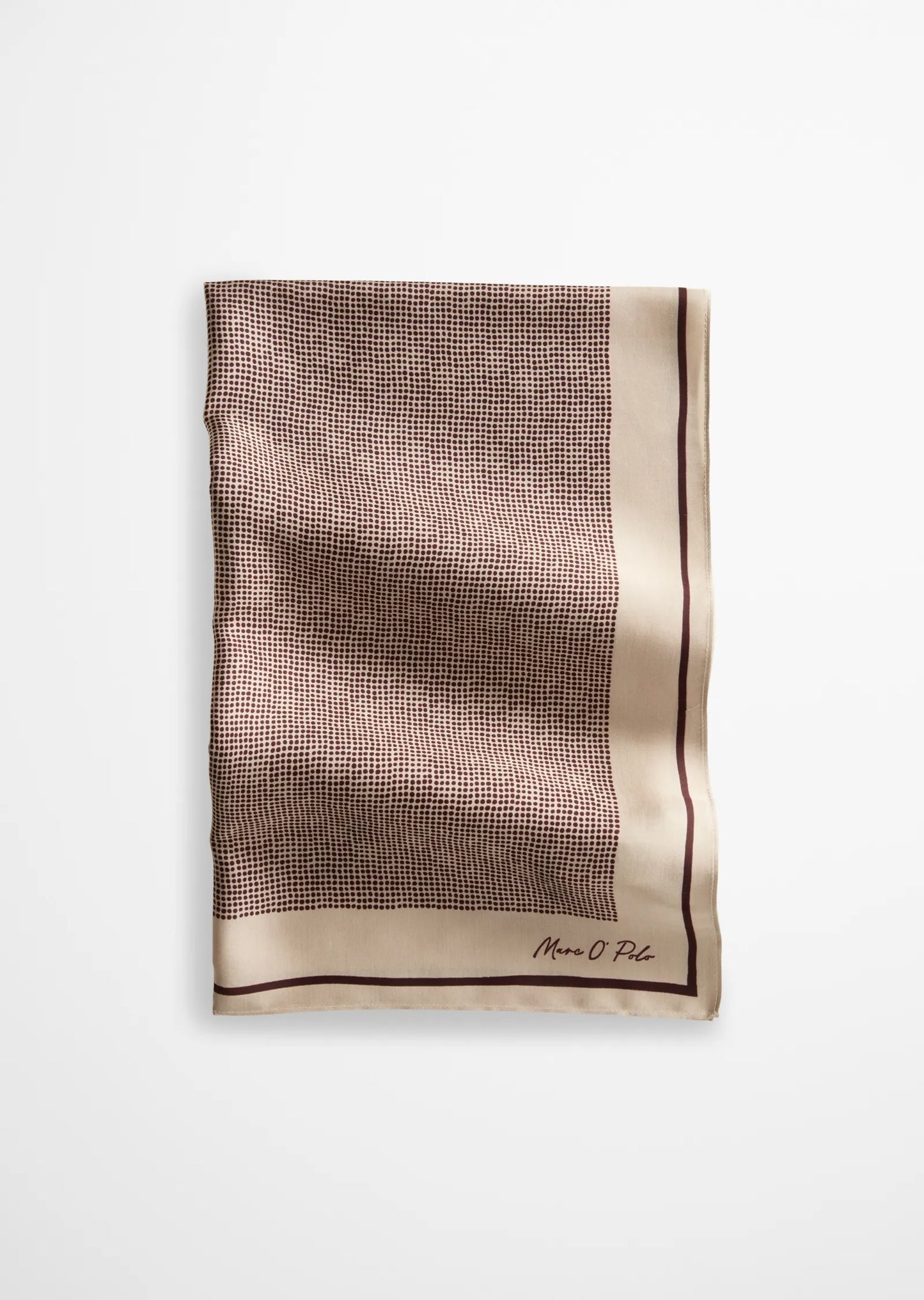 MARC O`POLO Satin-Foulard mit lässigem Print in beige