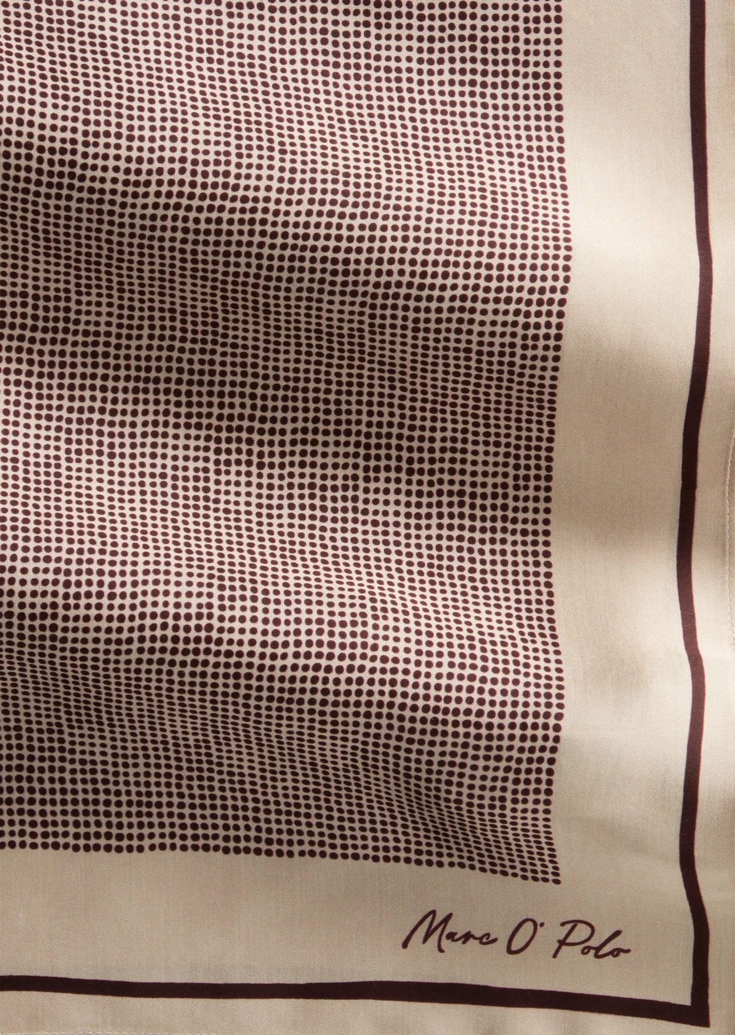 MARC O`POLO Satin-Foulard mit lässigem Print in beige