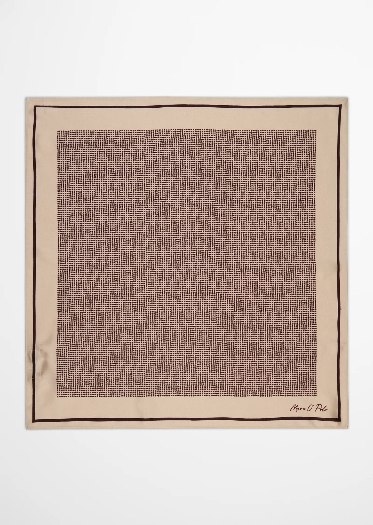 MARC O`POLO Satin-Foulard mit lässigem Print in beige