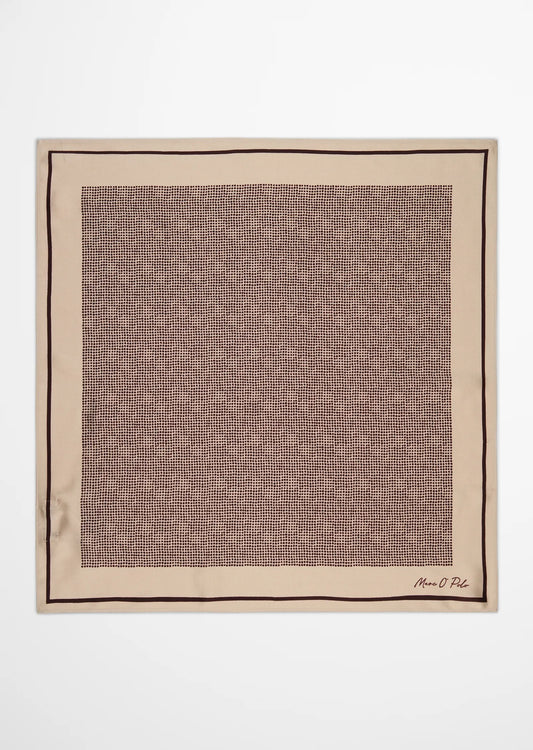 MARC O`POLO Satin-Foulard mit lässigem Print in beige