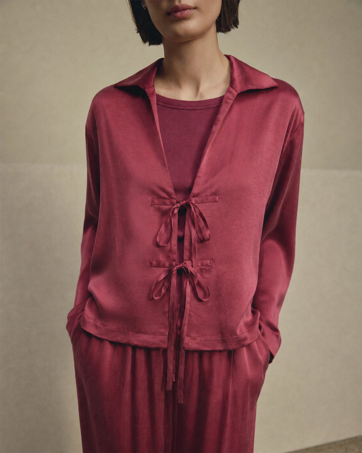 MOSS COPENHAGEN Bluse Shaelan mit Bindedetails