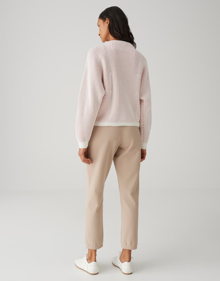 OPUS Pullover Pozoli mit Streifenstruktur