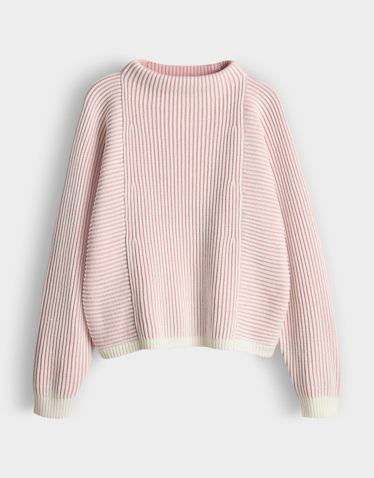 OPUS Pullover Pozoli mit Streifenstruktur