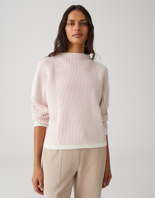 OPUS Pullover Pozoli mit Streifenstruktur